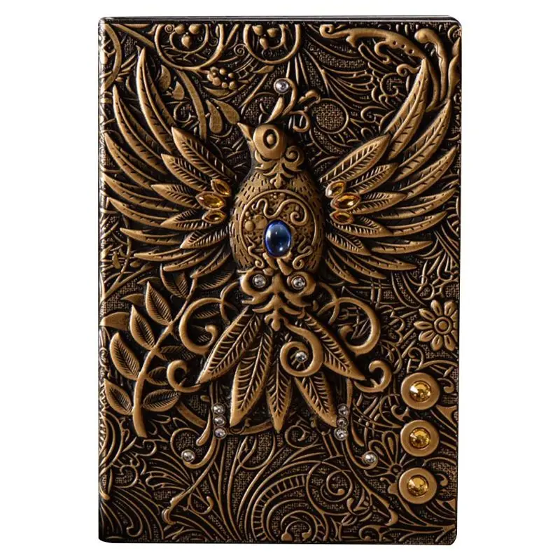 Q Винтажный Ретро Феникс Длинная жизнь птица тема выстроились бумага Note Book 100 листов школьный журнал офисные принадлежности 19QA - Цвет: Q