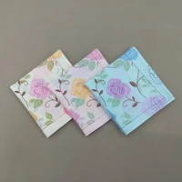 12pcs 43 43cm 60s japanese and korean handkerchief cotton printed ladies handkerchief flower square