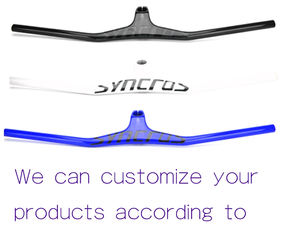 Syn Custom Champion MTB велосипедный стояк-17 градусов однообразный Интегрированный руль со стволом 3 к черный матовый углеродный MTB руль