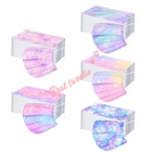 Маска детская одноразовая трехслойная с градиентным принтом, 50 шт.