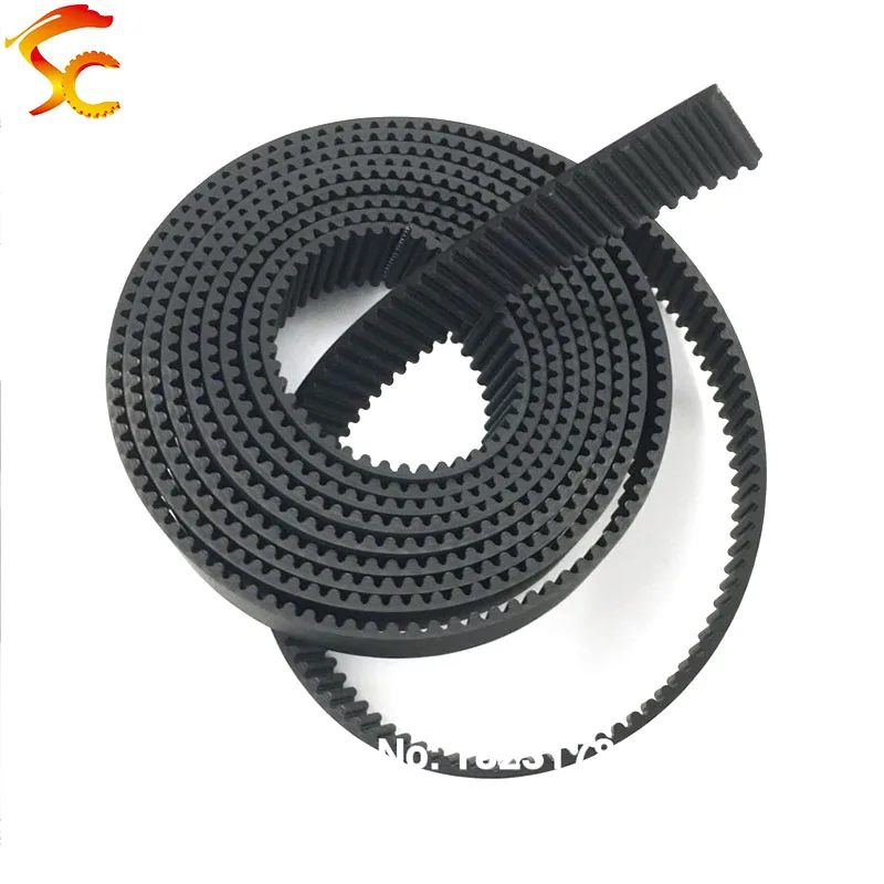 Высокое качество 2 м HTD3M PU открытый ремень 3 ГРМ 15 черный полиуретан со стальным