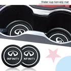 Автомобильный нескользящий коврик 2 шт., подставка для чашки, коврик для INFINITI FX35, Q60, Q50, Q30, ESQ, QX30, QX50, QX60, QX70, EX, JX35, G35, G37, EX3, G20, FX37