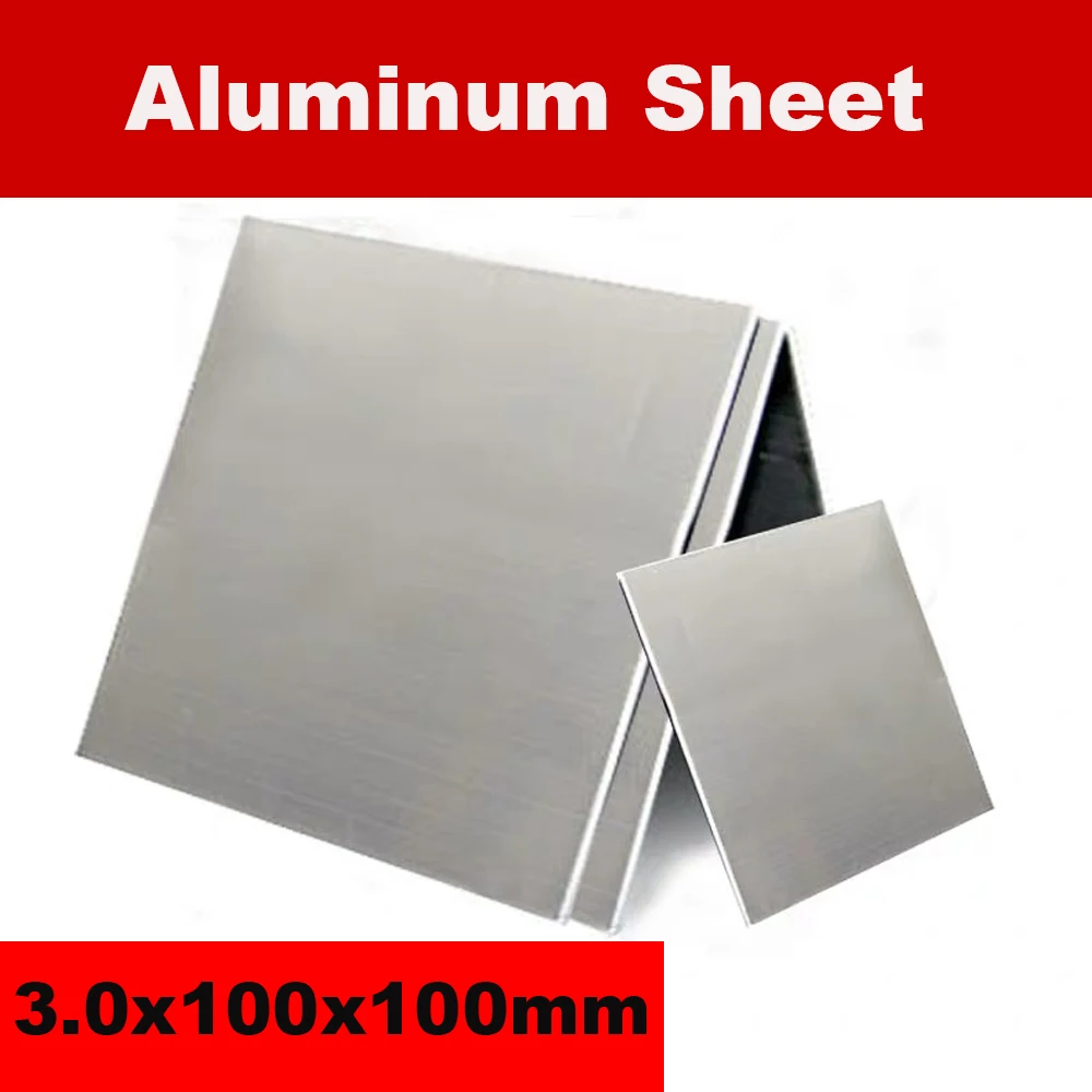 1060 алюминиевый лист 3,0x100x100 мм алюминиевая пластина Индивидуальный размер DIY Материал Лазерная Резка CNC рамка металлическая панель с мембран... от AliExpress WW