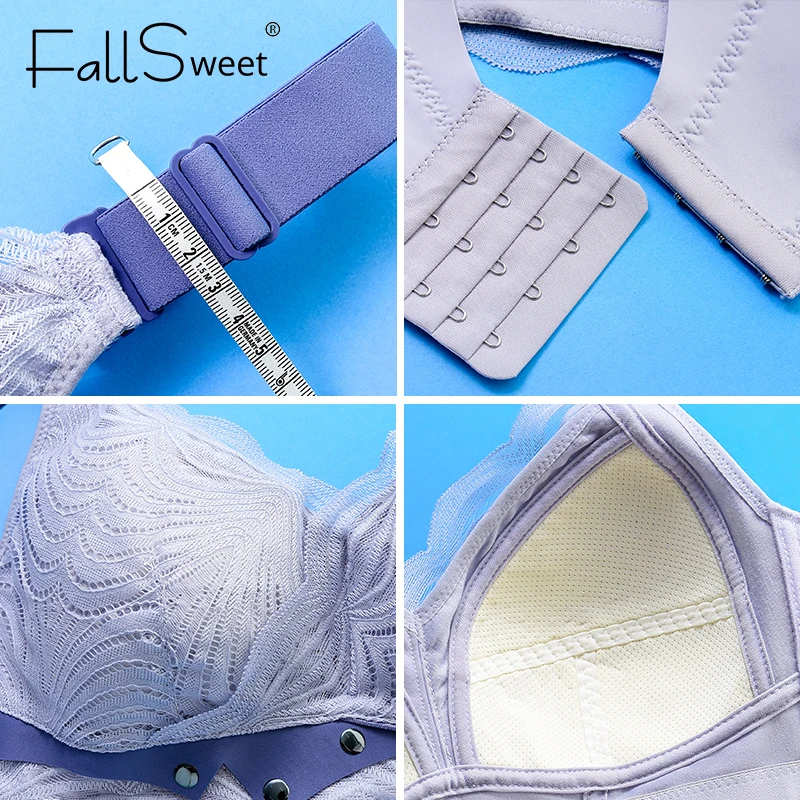 Женские кружевные бюстгальтеры FallSweet тонкие с полными чашками без косточек