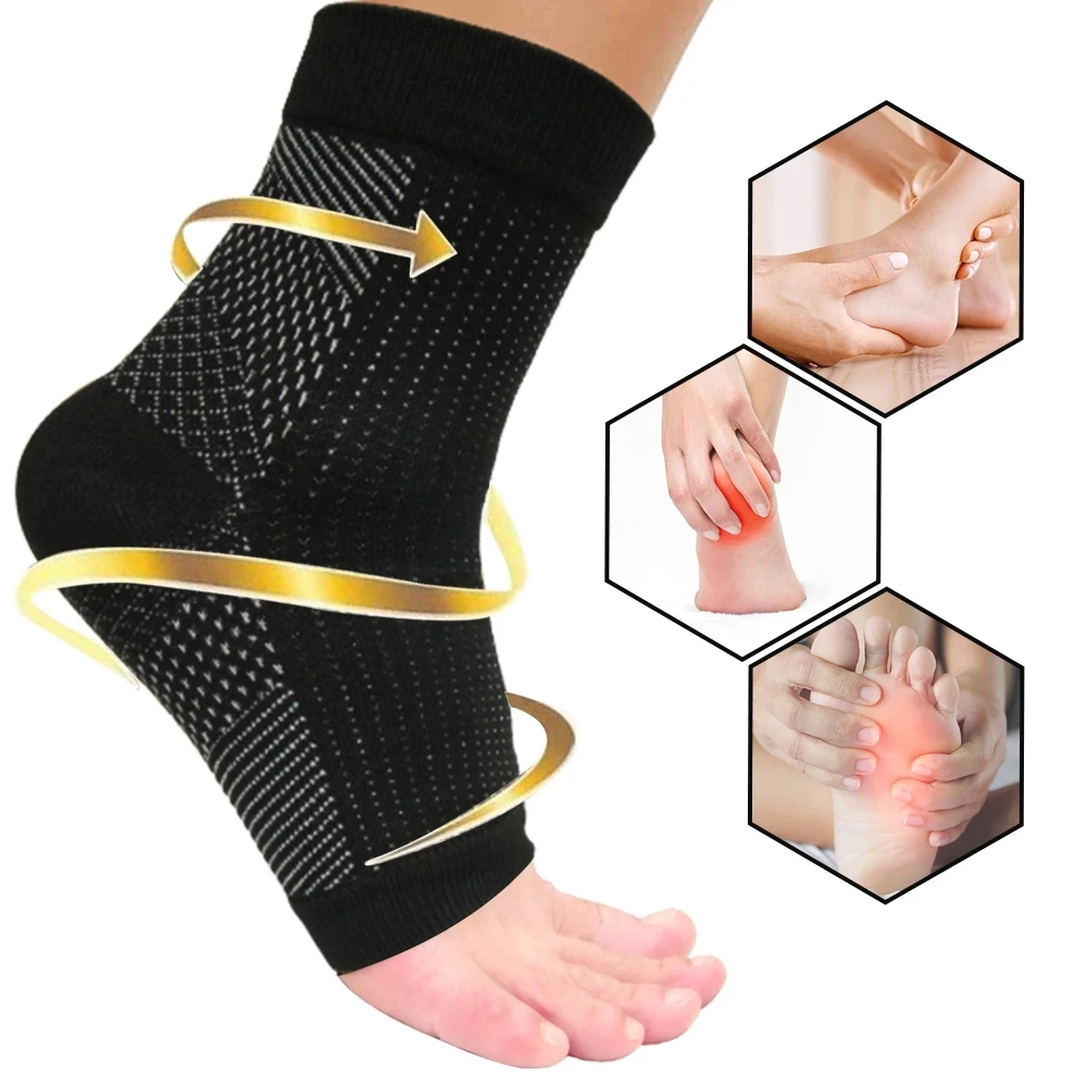 1 пара компрессионных носков для ног Angel Sleeve Plantar Fasciitis анти усталость мужчин и