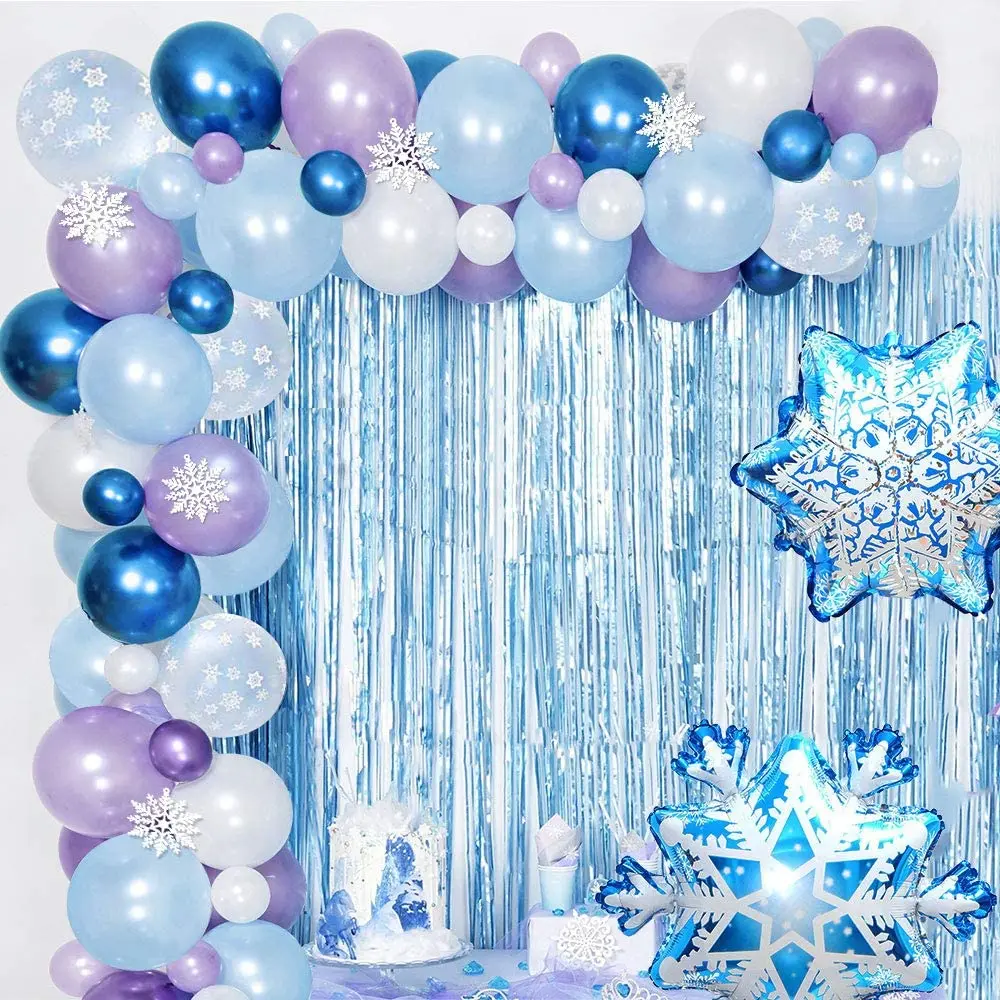 

Гирлянда с воздушными шарами, дневной свет, снежные голубые белые шары, упаковка для свадьбы, дня рождения, праздника, девичника, декор для д...