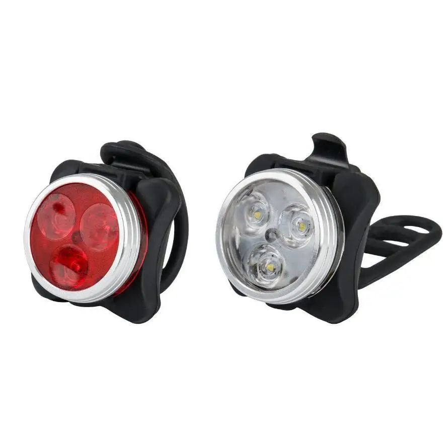 USB Rechargeable Cycling Bicycle Light 3 LED Head Front Tail Clip Lamp Outdoor bike accessories | Спорт и развлечения