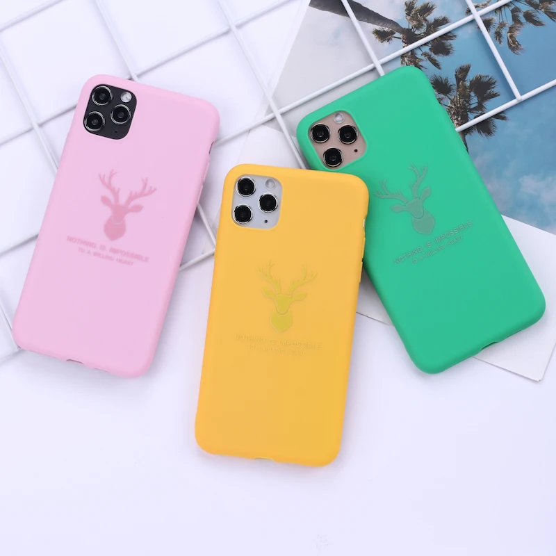 Мягкий силиконовый чехол для iPhone 12 11 Pro Max X XS XR 7 8 7Plus 8Plus 6S SE | Мобильные телефоны и