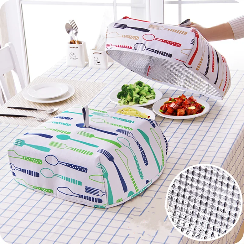 Практичная Складная изоляционная Крышка для еды с алюминиевой фольгой