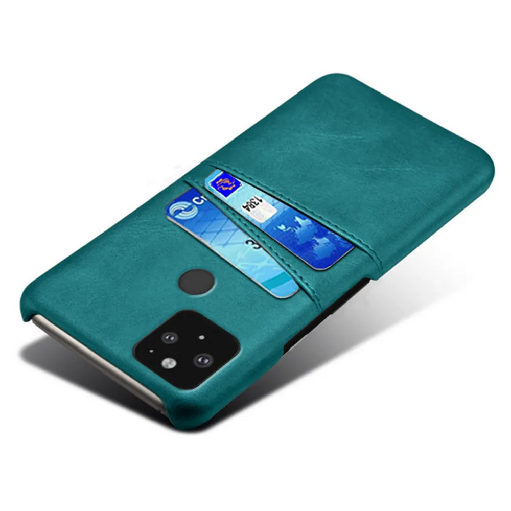 

For Google pixel 4a case 5G Case with 2 Credit Card Cover for 3 3A 4 4XL 2 for Google pixel 5 5A 6pro 5G ID Holder Slots Cover