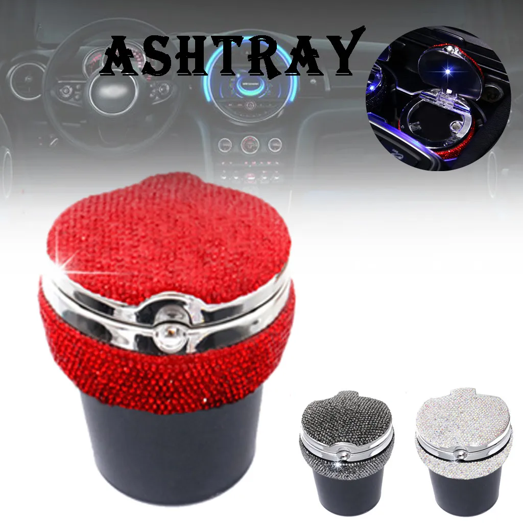 Автомобильная пепельница светодиодный светильник Стразы для авто путешествий
