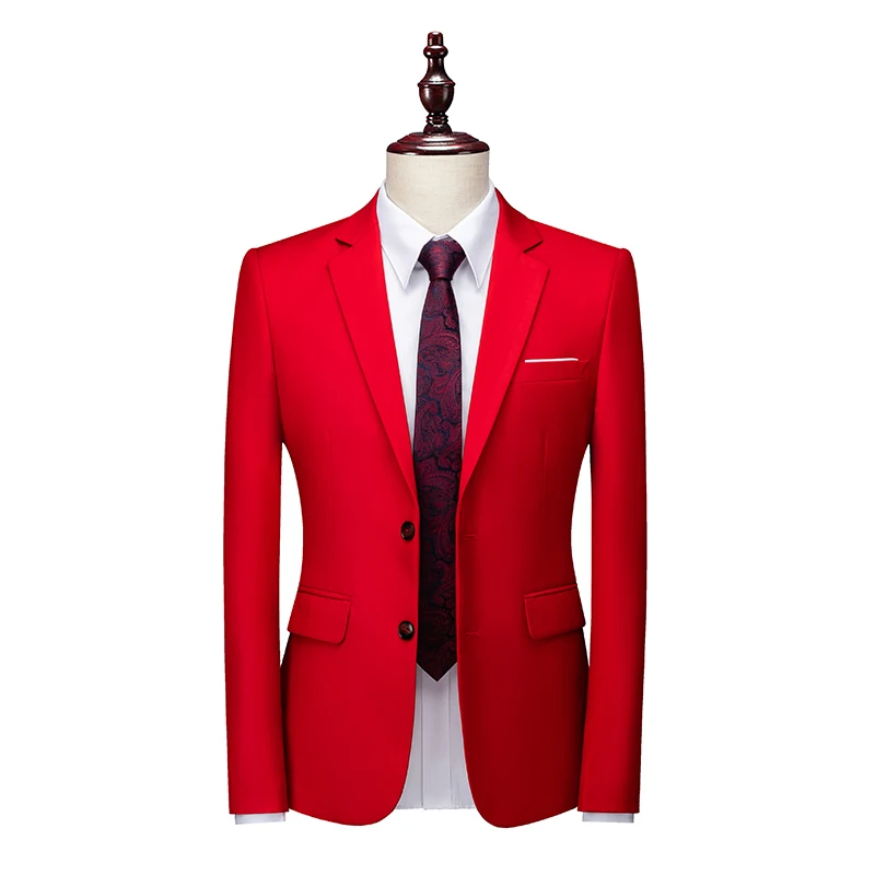 

MOGU Men New Solid Black Job Hunting Blazer Party Business Groom Office Boutique Slim Fit Suit Jacket Plus Size M-6XL