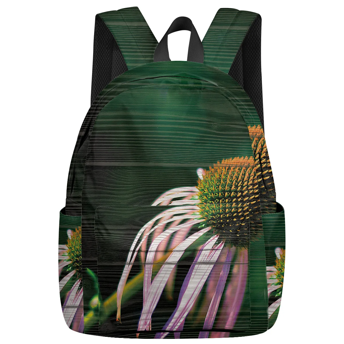 Винтажный деревянный текстурированный фон с цветами закрытый рюкзак для