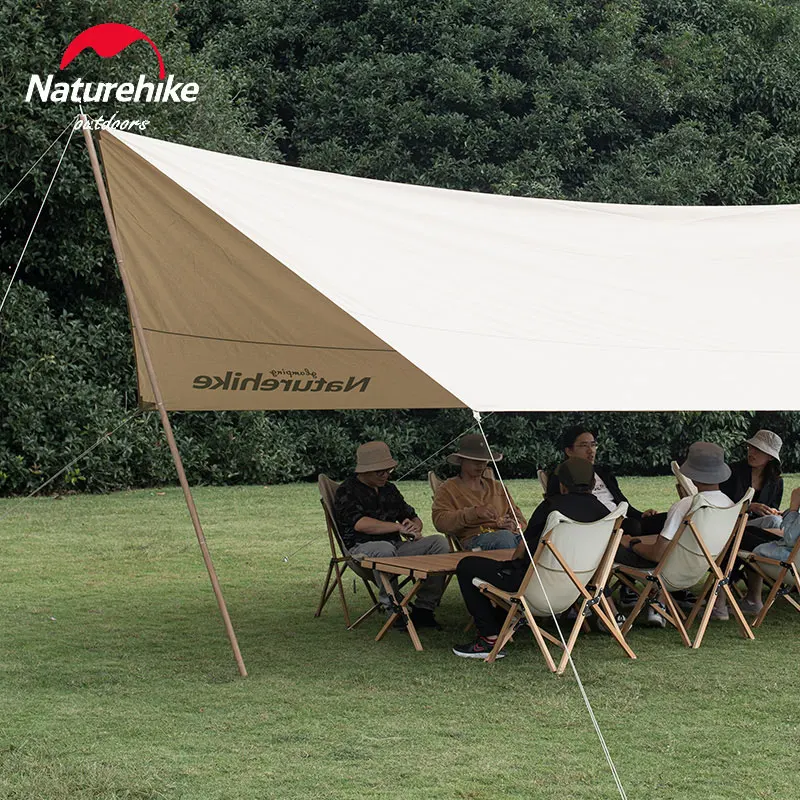 Naturehike Classy 5-8 Persons Waterproof Camp Awning Cotton Sun Shelter Hexagonal Portable 7*4.3m Sunshade | Спорт и развлечения