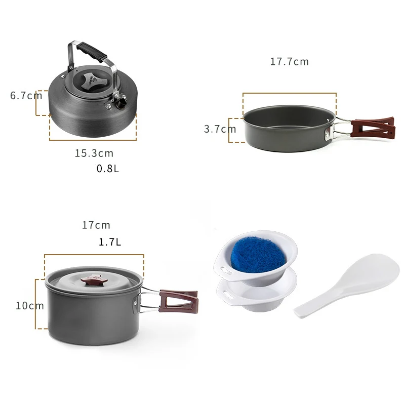 10 шт./компл. набор посуды для кемпинга горшок Сплит газовая плита горелки пикника