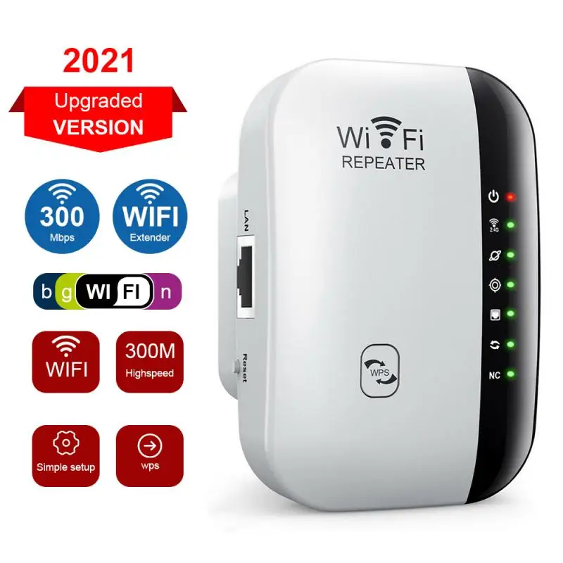 2022 Wi-Fi Беспроводной ретранслятор усилитель 300 Мбит/с сигнала сети Поддержка WPS AP