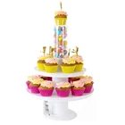 Подставка для торта, макарон, башня, поднос для торта, десертный стол, свадьба, день рождения, 2-уровневый держатель стойка для кексов, АБС-пластик, украшение для торта
