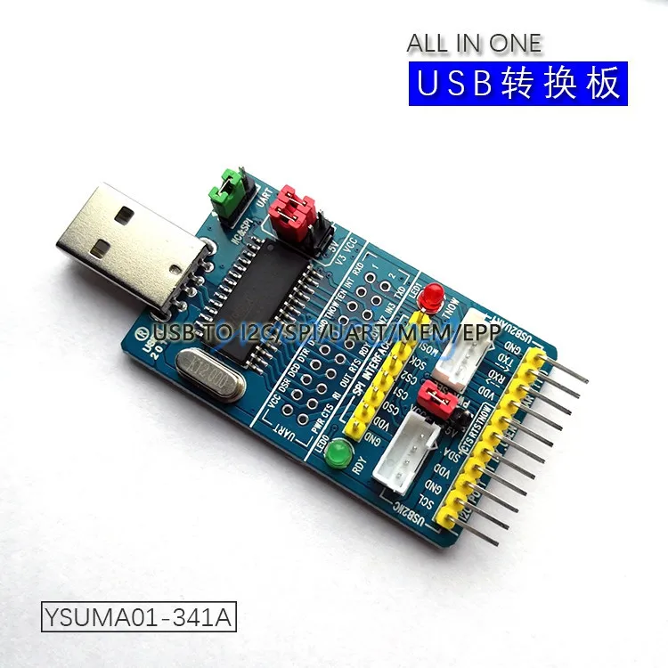 Адаптер-преобразователь GPIO для SPI/I2C/IIC/SPI/UART/TTL/ISP Master HID CH341A электронный игрушечный