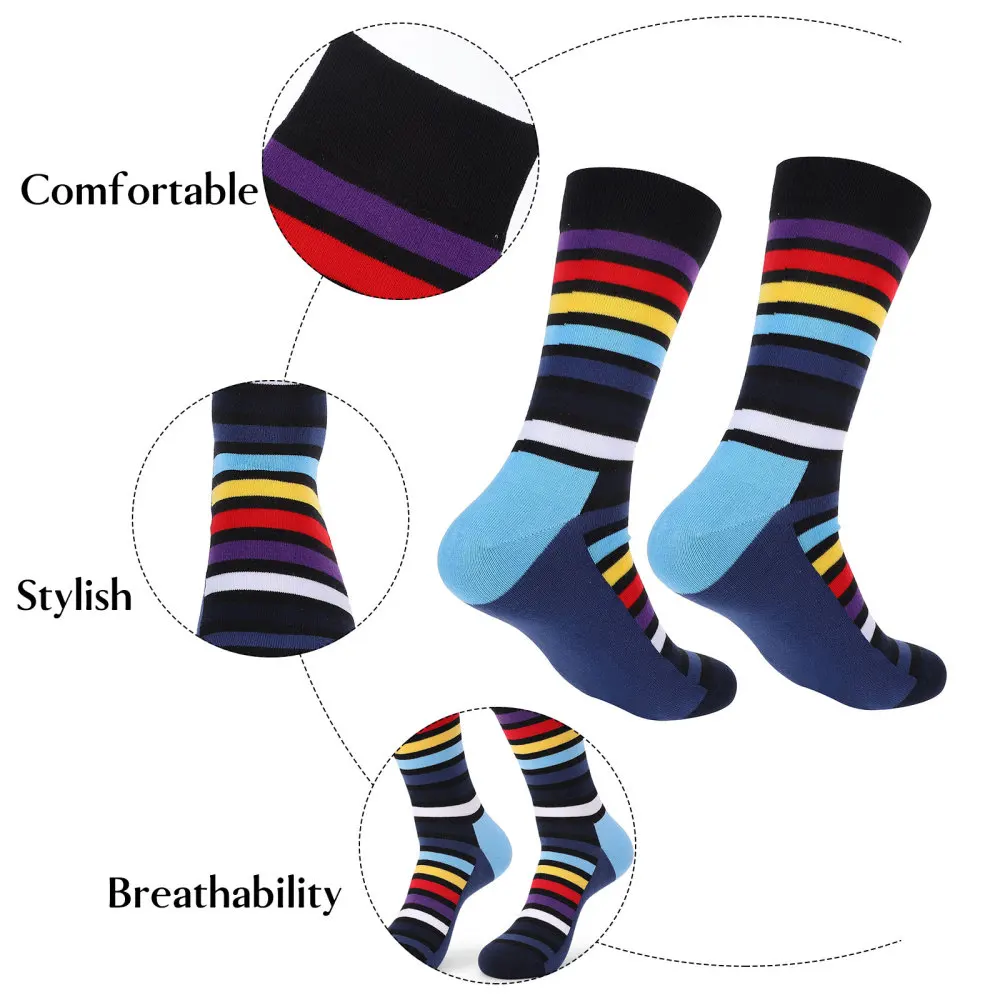 

1 Pair Male Middle-tube Socks Men Mid-calf Sock Cotton Socks for Winter