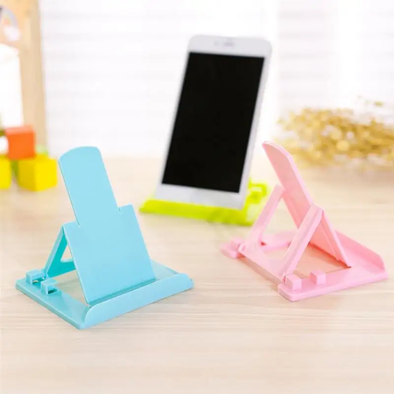 

Adjustable Universal Plastic Phone Holder Smartphone Tablet Candy Color Stand Base Replacement for iPhone