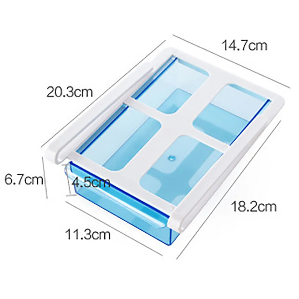 

Slide Fridge Freezer Organizer Refrigerator Storage Rack Shelf Drawer Food Container Freezer Storage Containers Kitchen Boxes