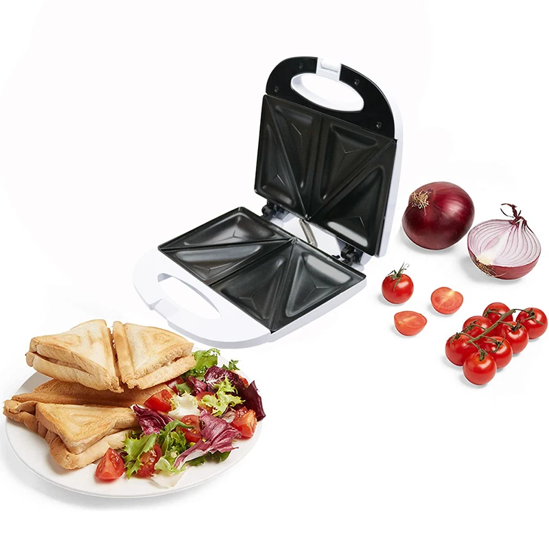 Домашний автоматический тостер с двойным обогревом 750 Вт для завтрака сэндвич