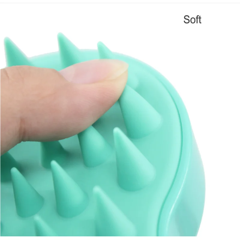 

Pet Dog Cat Shampoo Brush Hair Scalp Massager, Soft Silicone Scalp Care Brush Bathing Comb
