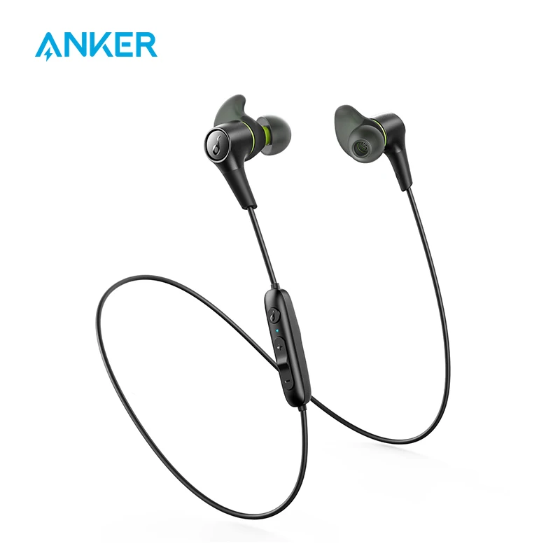 

Anker Soundcore Spirit 2 Bluetooth Headphones, Deep Bass, IP67 Waterproof, Dustproof, Sweatproof, AirWings for Secure Fit,