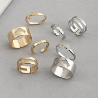 fashion jewelry couple rings punk star heart tortoise pearl arrow female finger knuckles accessories party lover unisex ring