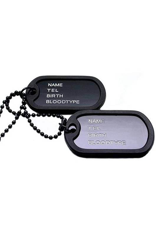 Новый армейский Стиль Черный 2 Собаки бирки цепь Мужская Подвеска Ожерелье| |