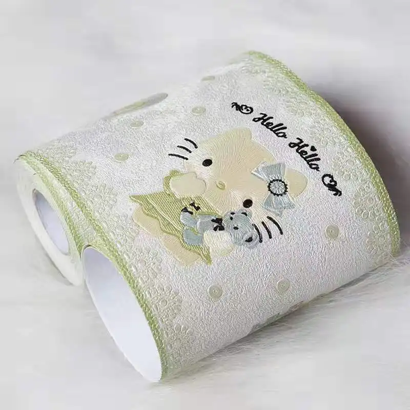 green kitty DIY Emboss стикер на стену s виниловый водонепроницаемый домашний декор самоклеющиеся обои для ног линия талии стикер украшения кухни - Цвет: green kitty