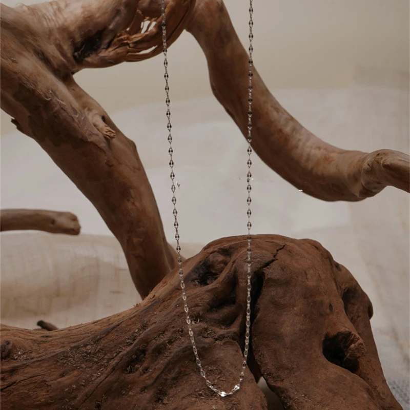 Женское металлическое ожерелье AOMU простая Корейская Геометрическая цепочка