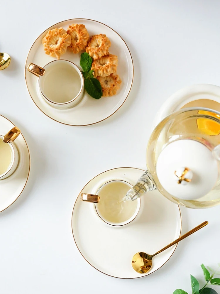 Роскошный креативный Европейский керамический набор кофейных чашек латте