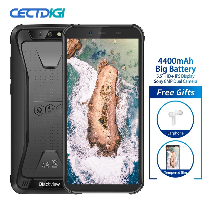 Blackview BV5500 MTK6580P Android 8 1 мобильный телефон 5 &quot18:9 Экран 2 ГБ + 16 Гб IP68