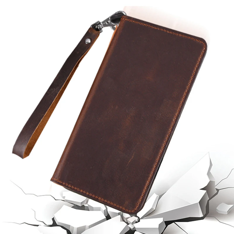 

Leather Phone Case For Homtom HT 7 16 17 30 37 50 70 Pro Case Wallet Cowhide Cover