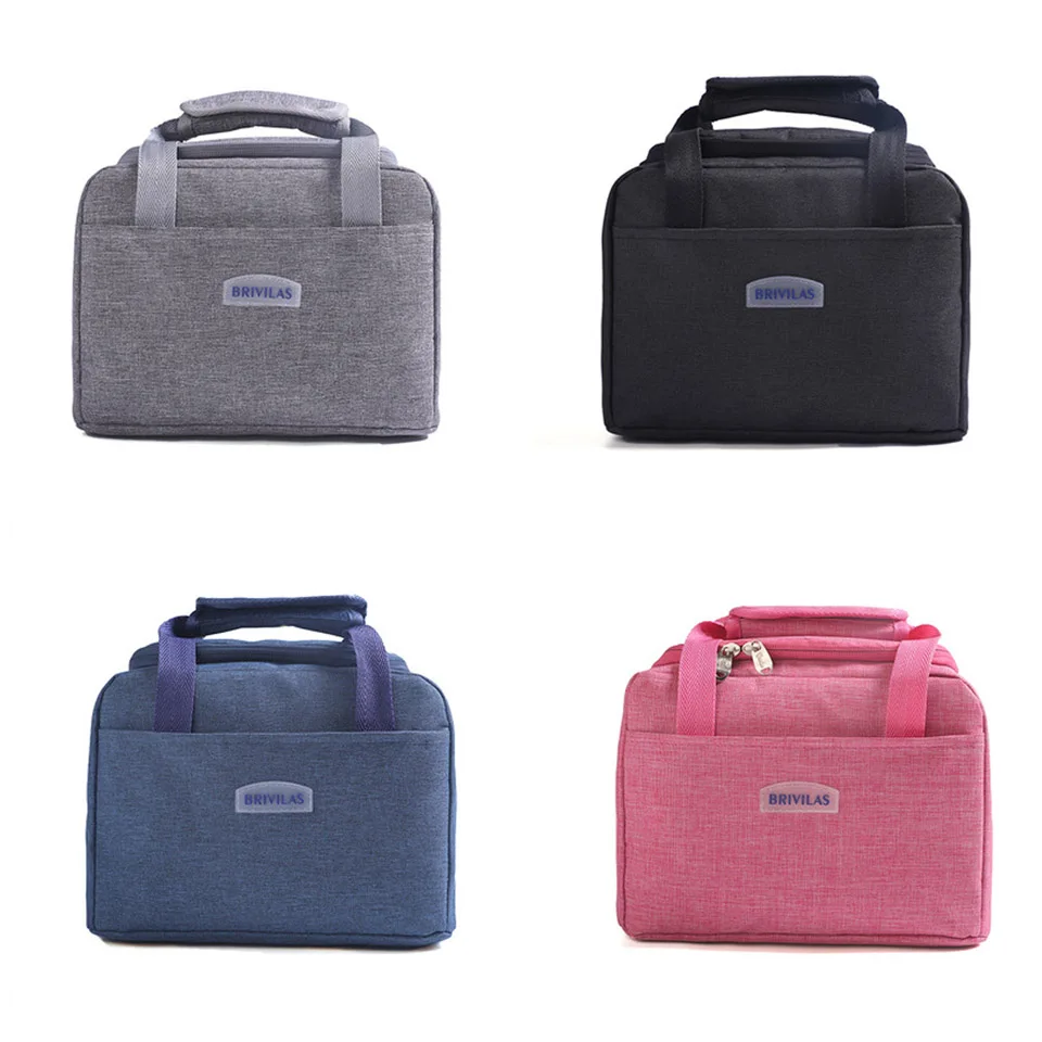 

New Portable Lunch Bag New Thermal Insulated Lunch Box Tote Cooler Handbag Bento Pouch Dinner Container School Food Storage Bags