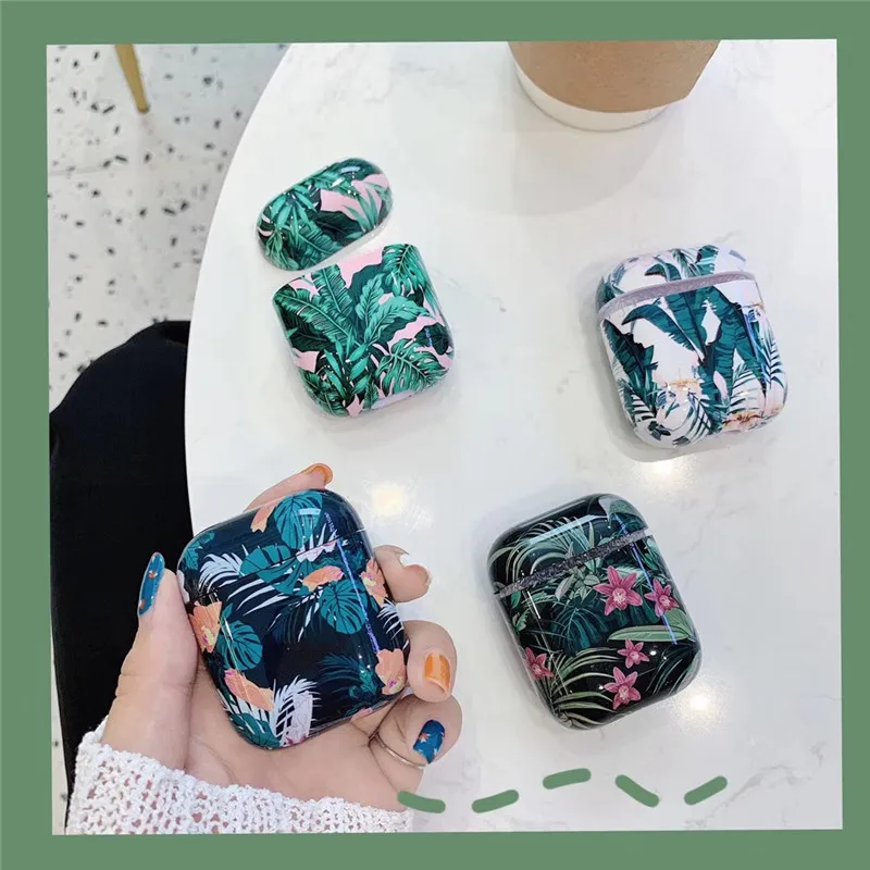 KJOEW Стильный ретро банановый лист пластиковый ушной чехол для Apple Airpods 1 2 Bluetooth