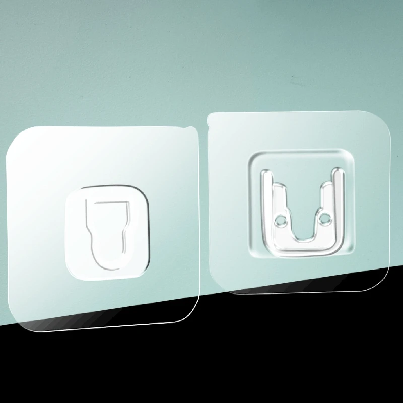 

Double-Sided Adhesive Wall Hooks Hanger Strong Transparent Suction Cup Sucker Wall Storage Holder For Kitchen Bathroom