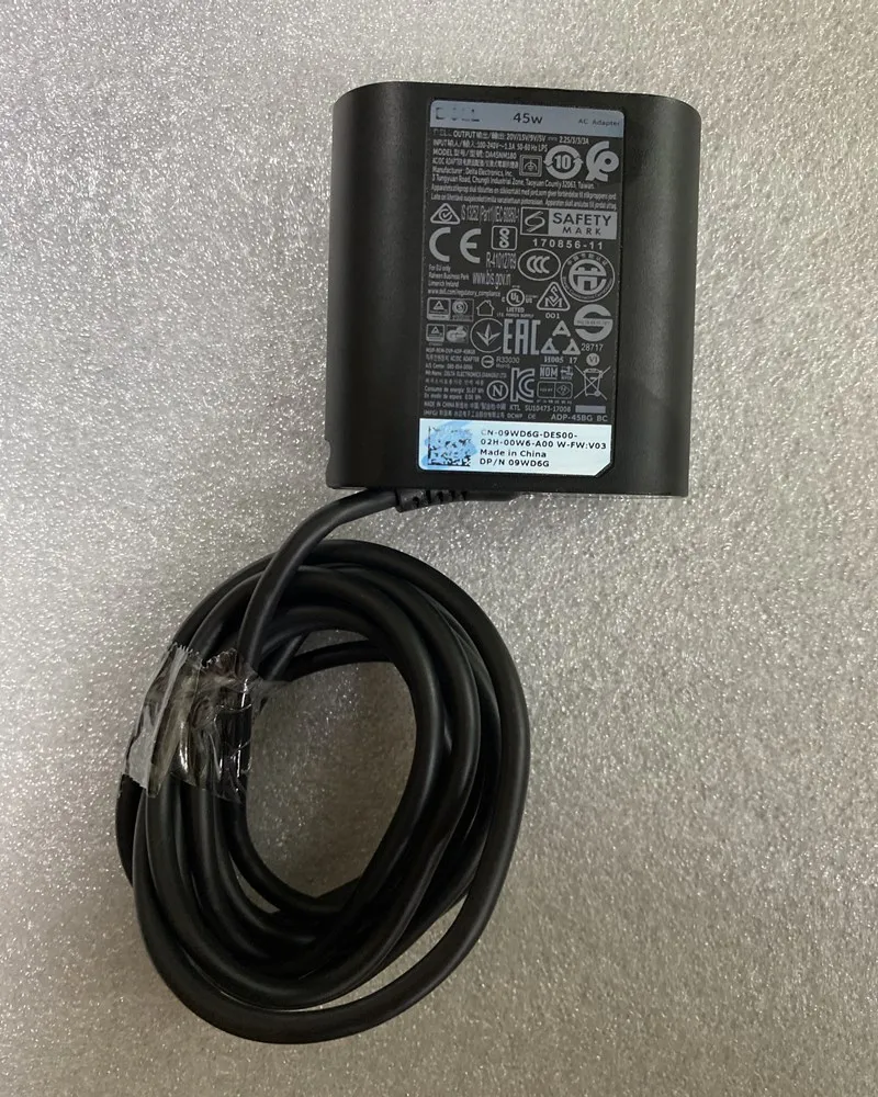 Новое зарядное устройство 9WD6G USB Type-C для ноутбука Dell 09WD6G 45 вт 20 в 2 25 а адаптер