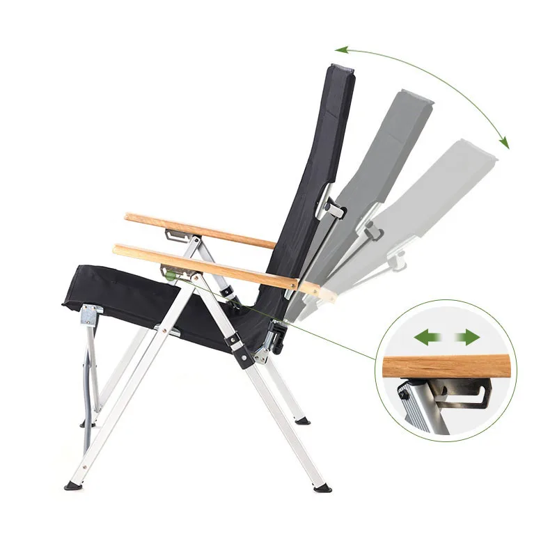 Уличный складной стул регулируемая длинная спинка трехскоростное кресло для