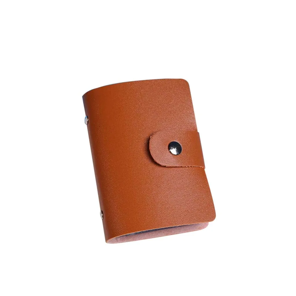 PU Leather Function 24 Bits Card Case Business Card Holder Men Women Credit Passport Card Bag ID Passport Card Wallet&7