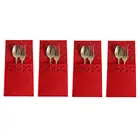 4 шт.компл. сумка для хранения столовых приборов Рождественская яркость и чехол для вилок столовые ножи и вилки карман держатель для столовой посуды