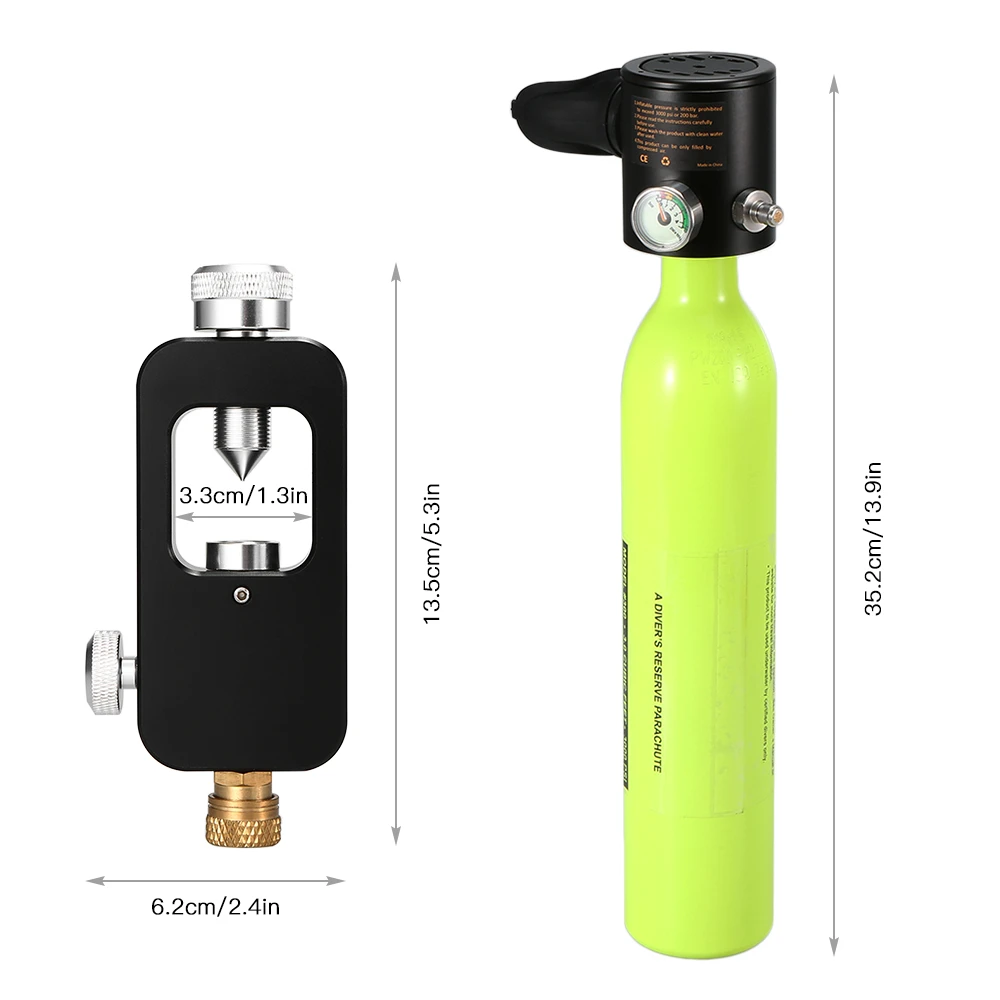 

0.5L Scuba Oxygen Cylinder(Empty) High Pressure Air Pump for 0.5L Air Tank Hand Pump Diving Equipment