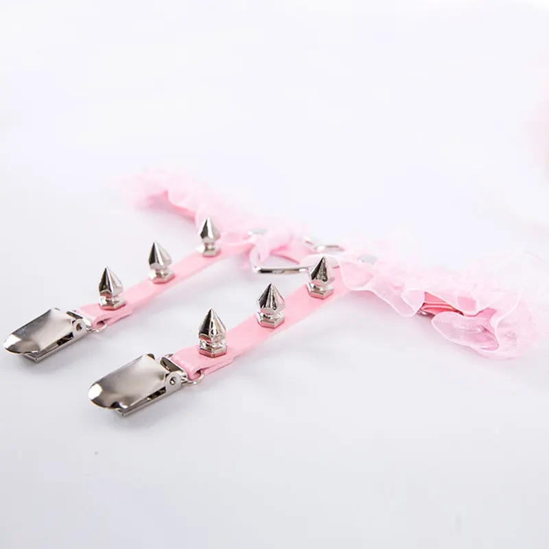 Женский сексуальный ремень с заклепками готический сетчатый кружевной из