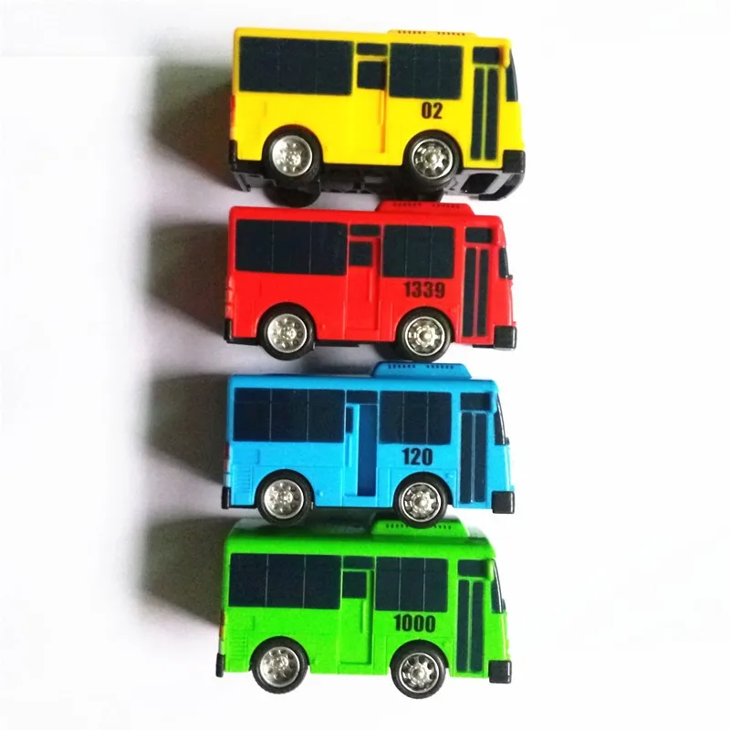 Фото 4 цвета Tayo the Little Bus Корейский амин Симпатичная модель автомобиля с глазами 9 см Мини-пластик с откатным механизмом Tayo Bus для детей Мальчик Рождественский подарок №4