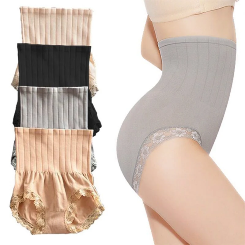 

Body Shaping Underwear Women Sexy Seamless Bottom Panties Ladies High Waist Abdomen Pants Body Sculpting Lace Underwear