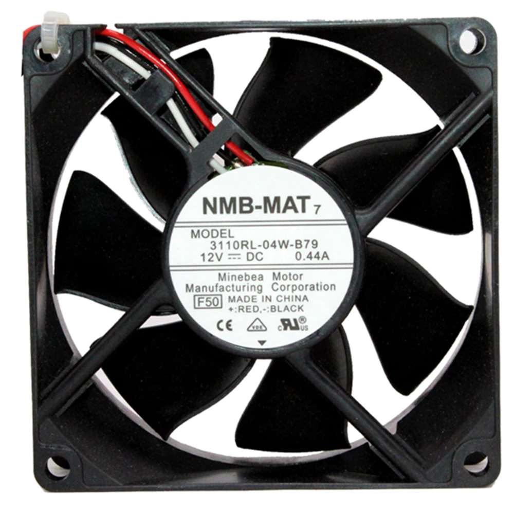 

Для NMB 3110RL-04W-B79 DC 12V 0.44A 80*80*25 мм трехпроводный 8 см охлаждающий вентилятор