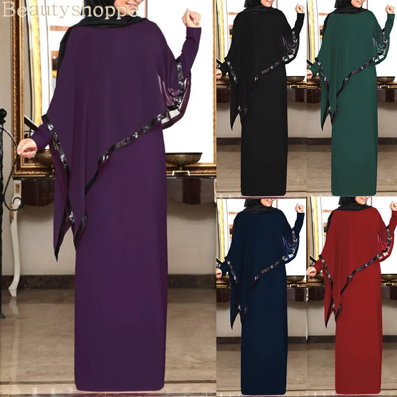 Длинное платье абайя повседневное мусульманское женская мусульманская накидка