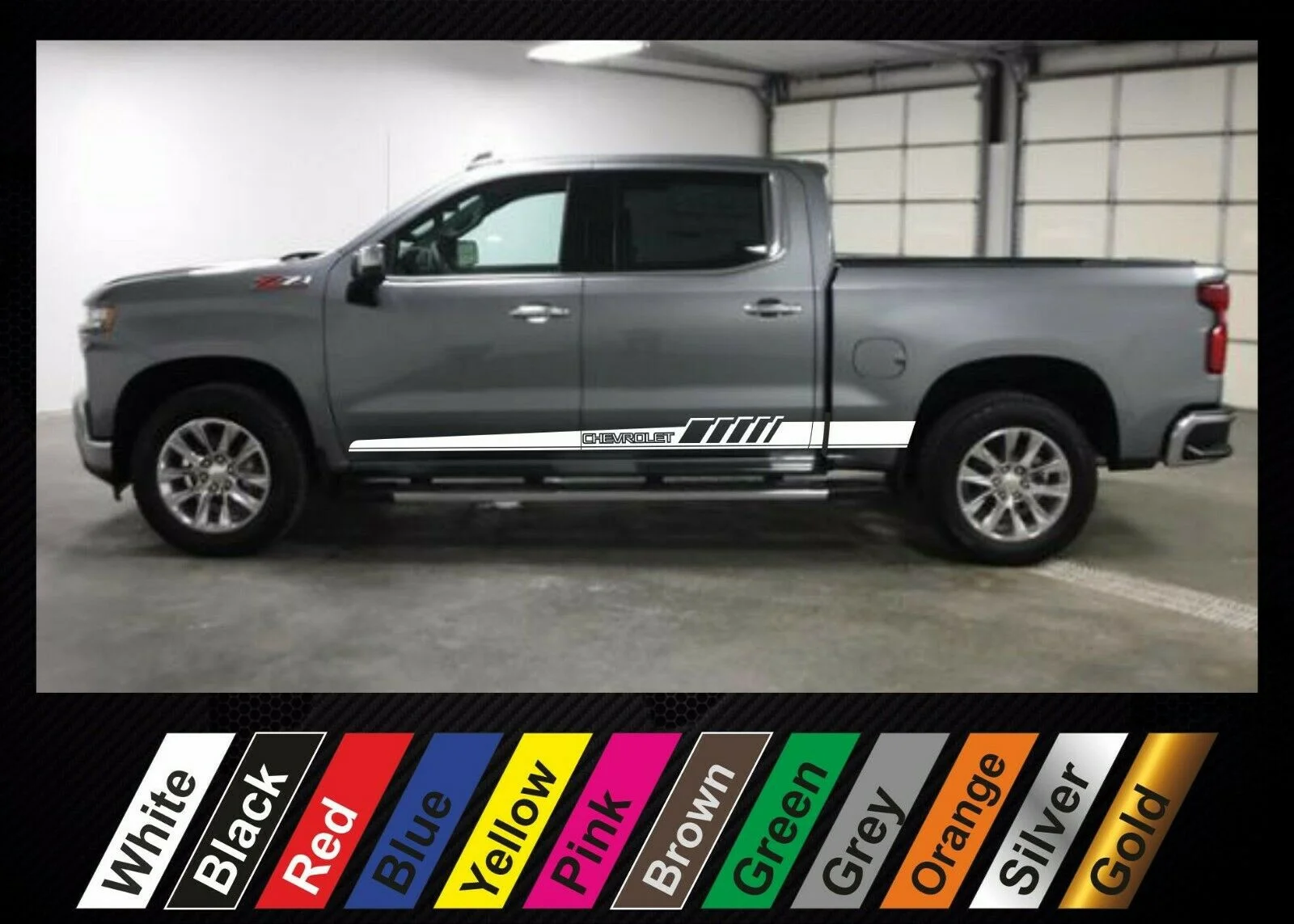 

For x2 stickers Chevrolet Silverado graphics side stripe decal sticker #3