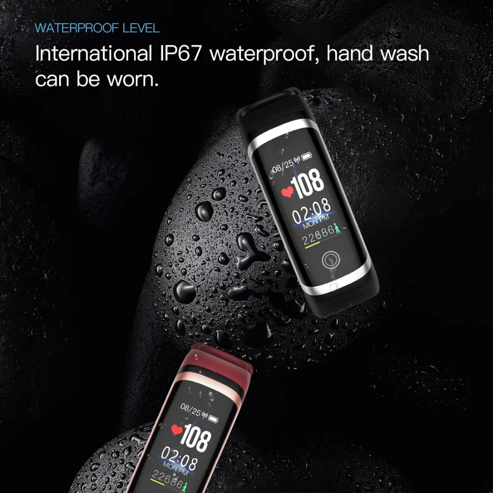 Wearpai Bluetooth P67 умный Браслет кровяное Кислородное давление монитор сердечного